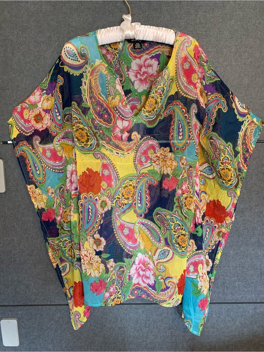 V-Neck Paisley & Floral Tunic Top - Multi